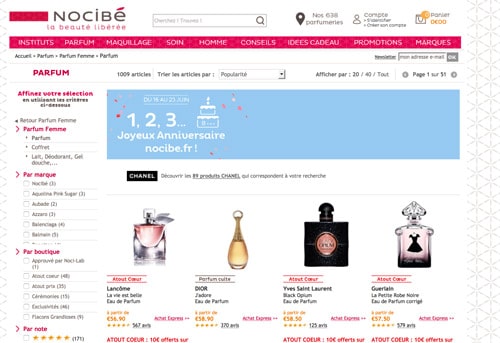nocibe remise soldes